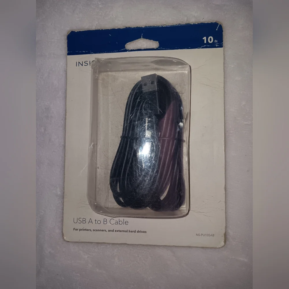 NWOT Insignia USB A to B Cable 10ft